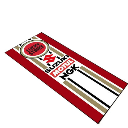 Motorcycle Display Carpet Suzuki Parking Mat Non Slip Garage Rug for Sports Racing Moto Electric Bike Entrance Home Decor