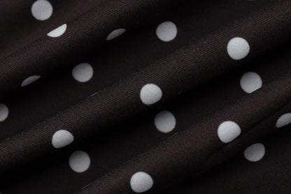 Dulzura Turtleneck Short Sleeve Lace Up Hollow Out Polka Dot Mini Dress Women'S Fashion Sexy Elegant Dress Party Vacation Outfit