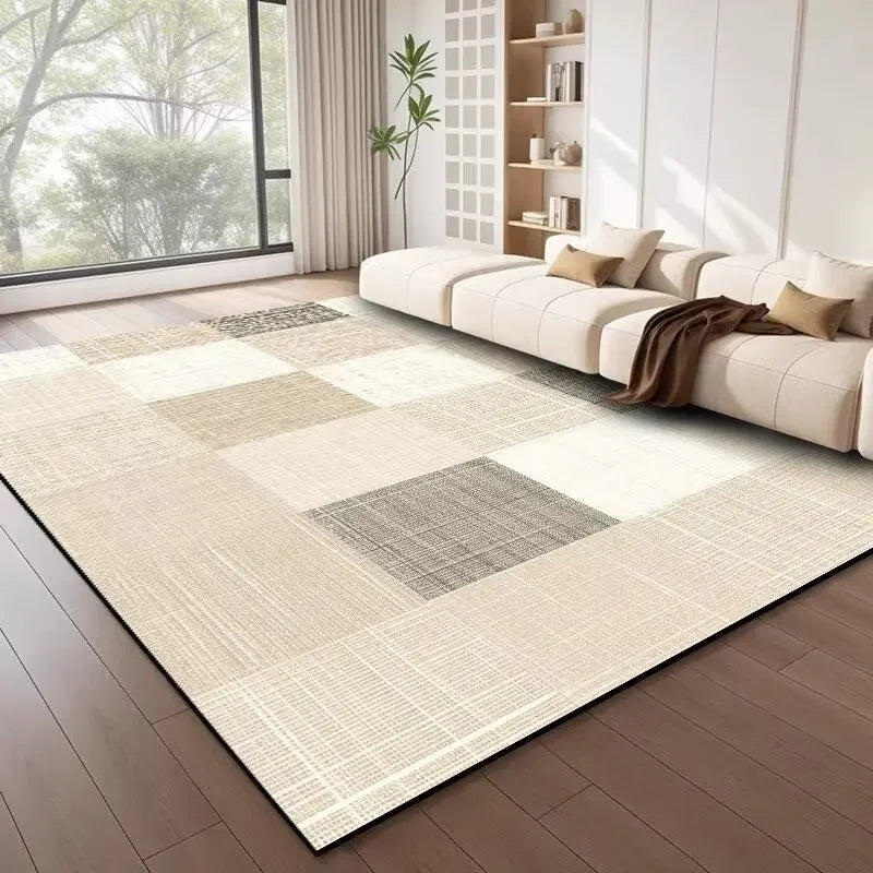 Nordic Style Geometric Large Rugs for Living Room Modern Decoration Home Carpet Light Luxury Bedroom Rug  Washable Mat