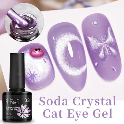 7.5ml Golden Light  Magnetic Gel Golden Gems Magnetic Gel Nail Polish Cat Nail Sparkling Glitter Semi Permanent Varnish