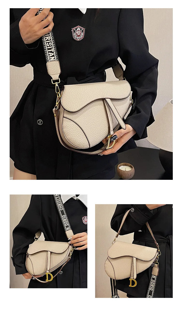 IMJK 24*20*6cm Hot Selling Light Luxury Underarm Saddle Bag, New Niche Design, Casual Shoulder Crossbody Bag Bags
