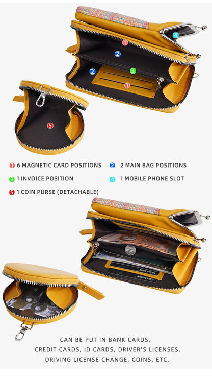 Baellerry New Big Capacity Women Phone Bags Crossbody Shoulder Female Composite Bag Handbag Zipper Coin Pocket Women's Wallet