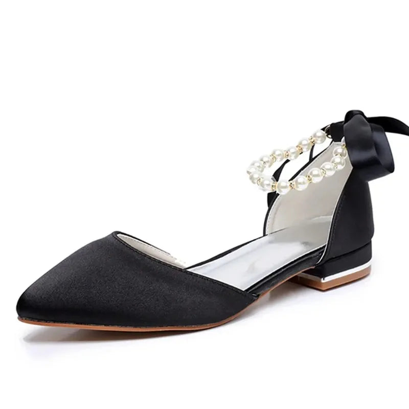 Summer New Women Shoes Fashion Pointed Tip Flat Sandals for Woman Elegant Dress Wedding Shoe Luxury Designer Shoes Zapatos Mujer