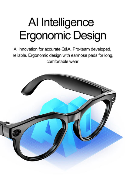 2026 New AI Smart Glasses 8MP Camera 1080P Video Shooting Real-time Translation SI BT Call Music Play Voice Recording Sunglasses