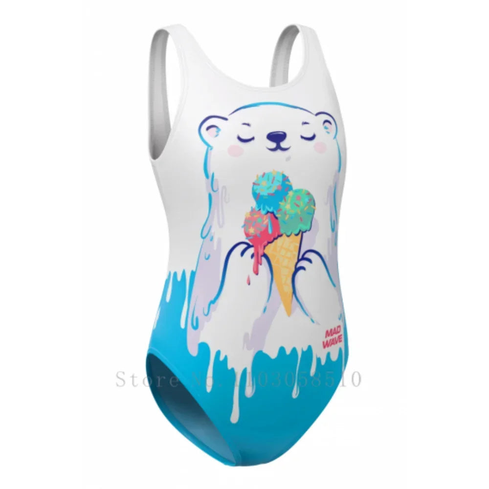 mad wave 8-14Years Girls Swimsuit Brand New Summer Children Girls One Piece Swimwear Swimsuits Beachwear Bathing Suits Monokini