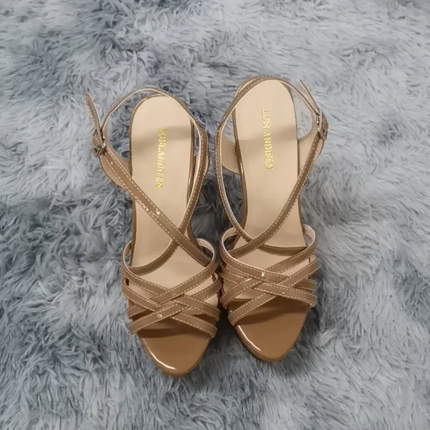 Women Sandals Catwalk Shows 14CM Open Toe Platform High Heels Snake Pattern Stilettos Sexy Ankle Strap Gladiator Party Shoes