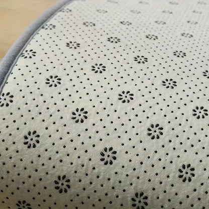 Square Kitchen Mat Plush Flannel Rug with Non Slip Backing Soft Water Absorbent Floor Mat for Toilet Bathroom