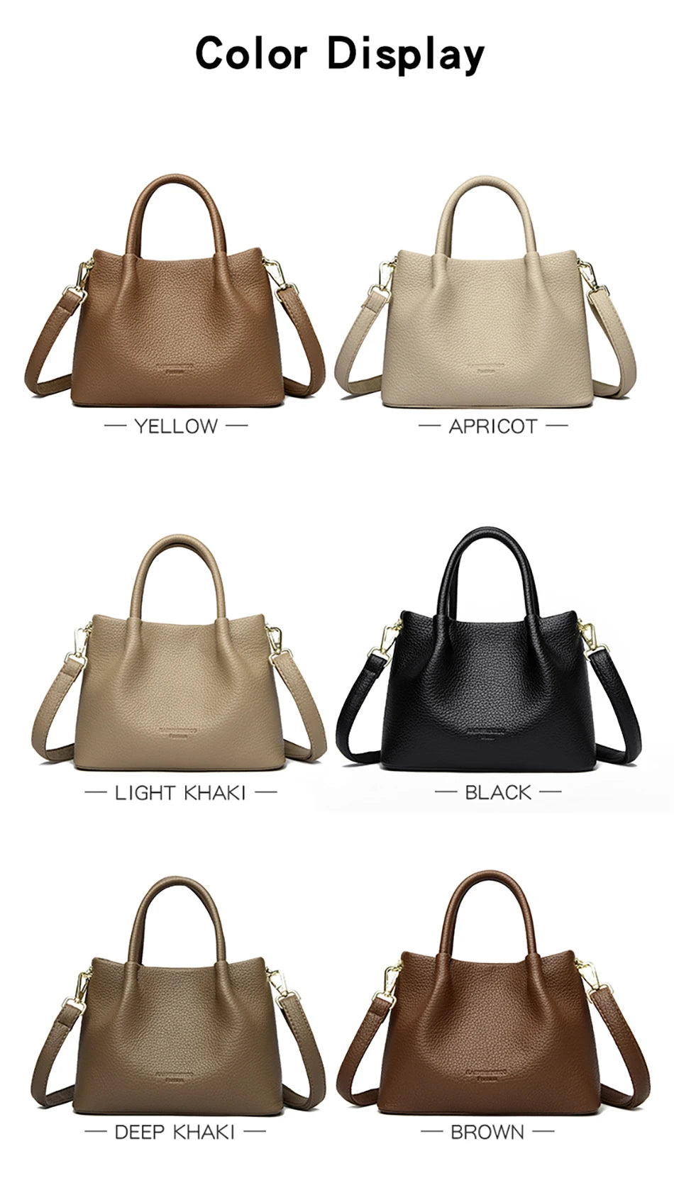 Women Soft Leather Top-Handle Bags Luxury Designer Handbag Solid Color Ladies Shoulder Crossbody Bag And Purse Commuting Sac