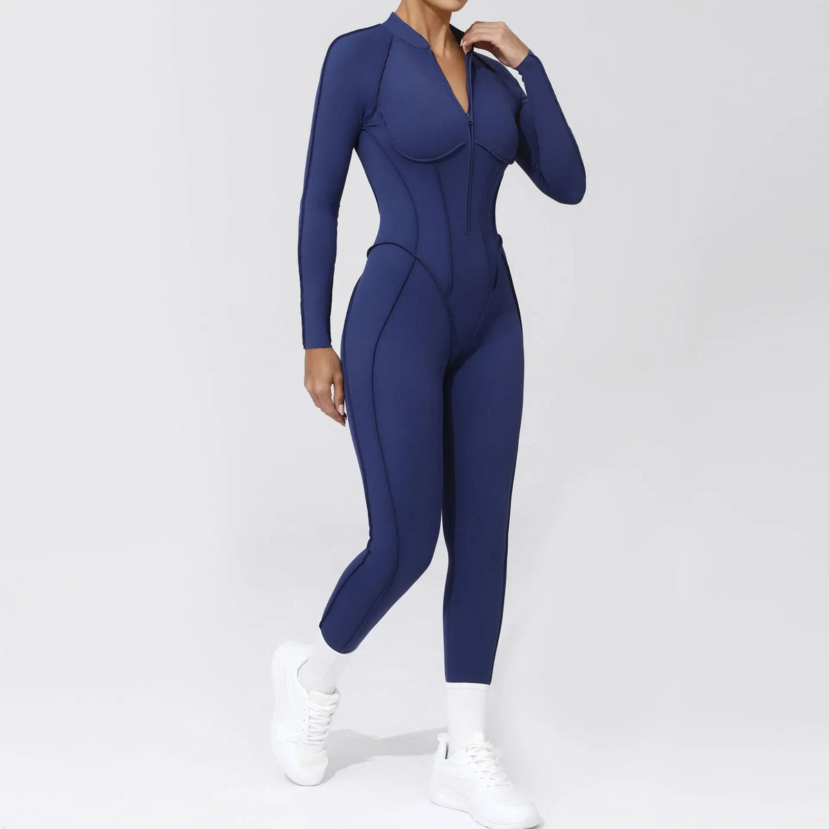 One Pieces Long Jumpsuits Sexy Womens Overalls Mono Streetwear Yellow Body Long Sleeves Woman Clothing Summer Gym Sportswear