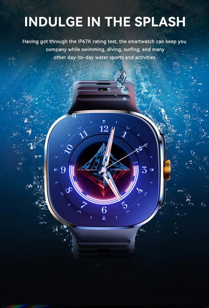 New 5G Smartwatch 2.4inch larger Amoled Screen Smart Watch With 190° Rotary Camera GPS 2100mAH Battery 720*720 HD Resolution