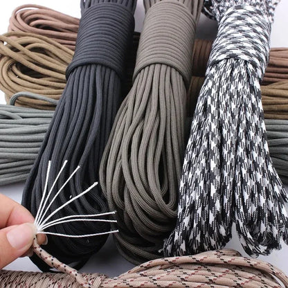 550 Paracord 7 Strand 4mm Durable Camping Accessories Outdoor Survival DIY Bracelet Rope Hiking Clothesline Camping Gadgets