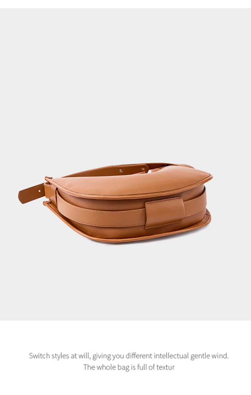 Genuine Leather Women Tote Bag 2025 New Large Capacity Women's Shoulder Bag Luxury Designer Cowhide Crossbody Bags 2522