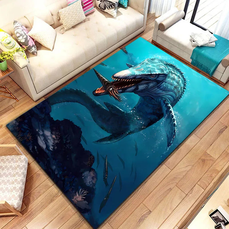 3D Dinosaur Fossil Art Pattern Rug Carpet for Living Room Bathroom Mat Creative Doormat Carpet for Bedroom Home Decor  Коврик