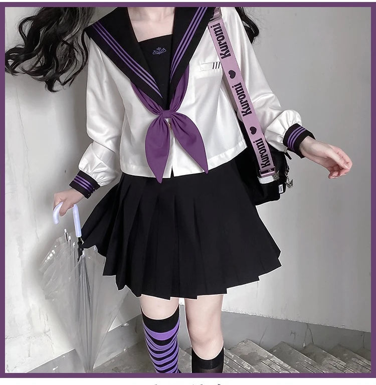 jk uniform Japanese student JK sailor suit long-sleeved intermediate suit Cosplay-Friendly Uniform Cute Japanese Style Uniform
