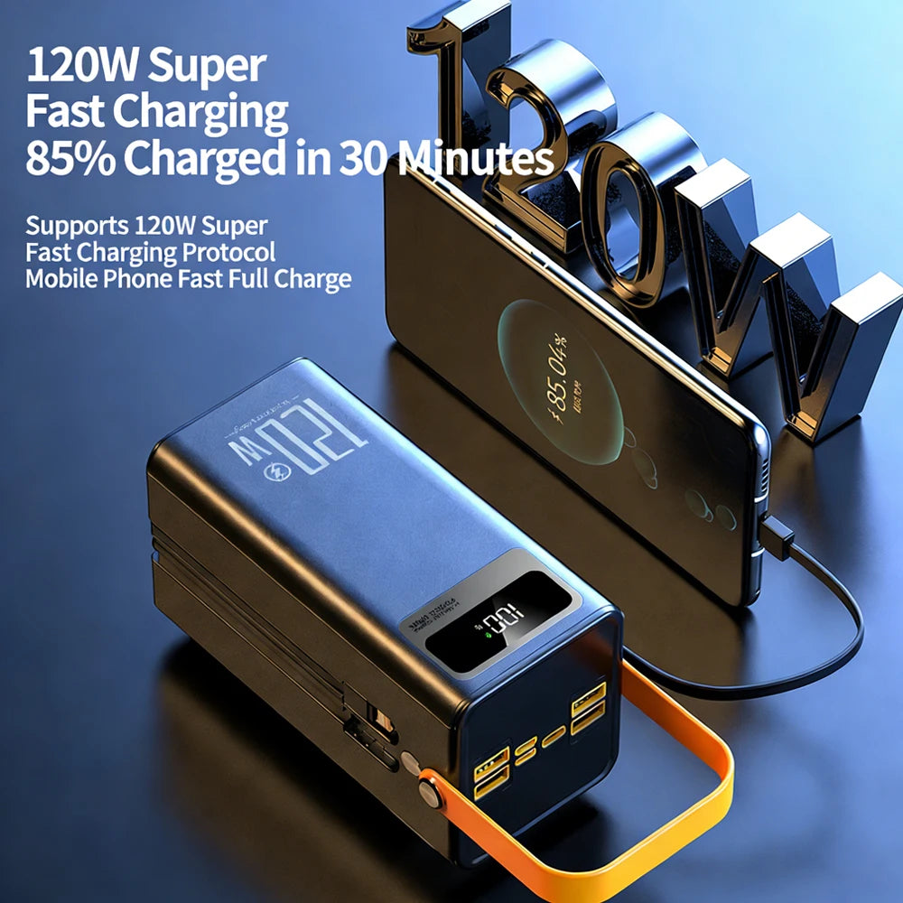 Gaiaray 80000mAh 50000mAh Portable Power Bank Fast Charging Power Station Emergency Power Bank Solar Generator For Camping Phone