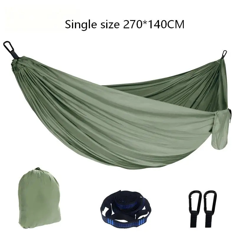 Portable Anti Rollover Double Camping Hammock Outdoor Travel Hiking Beach Backyard Courtyard Swing Hammock Outdoor Camping Equip