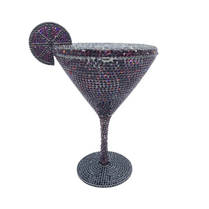 XIYUAN Women Luxury Branded Martini Crystal Evening Bag Elegant Cup Diamond Bridal Handbag Wedding Party Purses Lady Gift Clutch