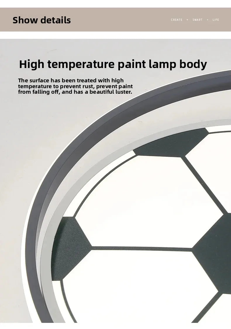 Children Modern Football Ceiling Lights LED Lamp for Boy's Bedroom Kids Study Living Dining Room Art Home Decoration Chandelier