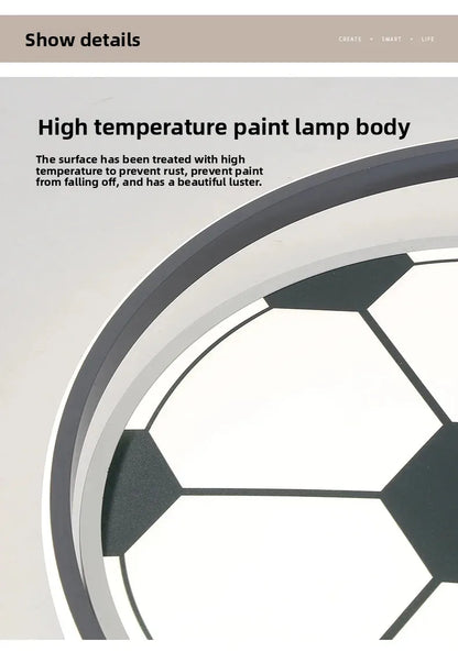 Children Modern Football Ceiling Lights LED Lamp for Boy's Bedroom Kids Study Living Dining Room Art Home Decoration Chandelier