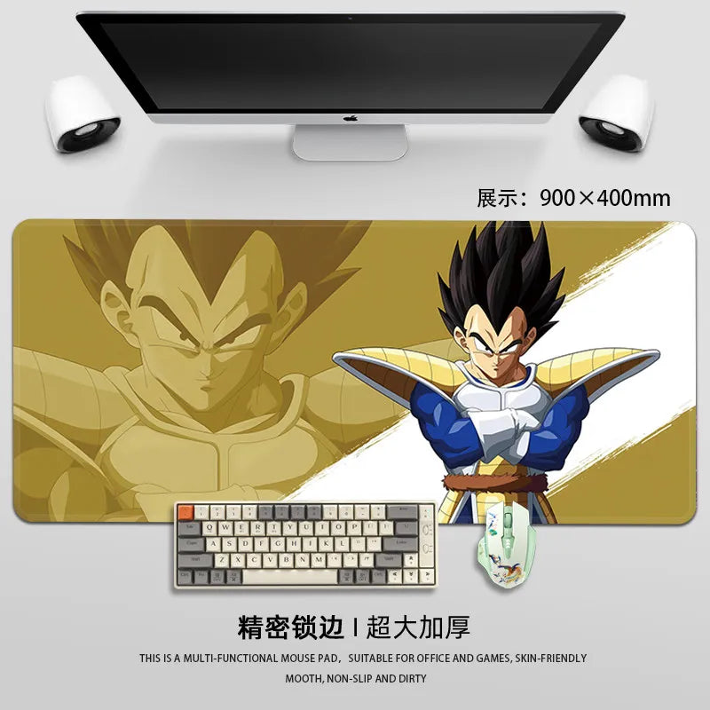 Man Mouse Pad Dragon Ball Mouse Pad Son Goku Printing Pattern Large Gaming Keyboard Desk Mat Super Saiyan Animation Desk Mat