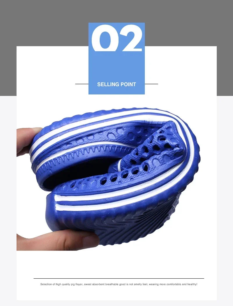 Men Shoes 2024 Beach Slippers Unisex Hollow Out Casual Women Beach Sandal Flip Flops Shoes Non-slip Size 36-45 Mens Slippers