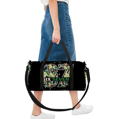 Classic Popular Funny Novelty 67 six seven 3D Printed Travel Bags Barrel Shape Crossbody Bag Outdoor Sports Bags Gym Yoga Bag