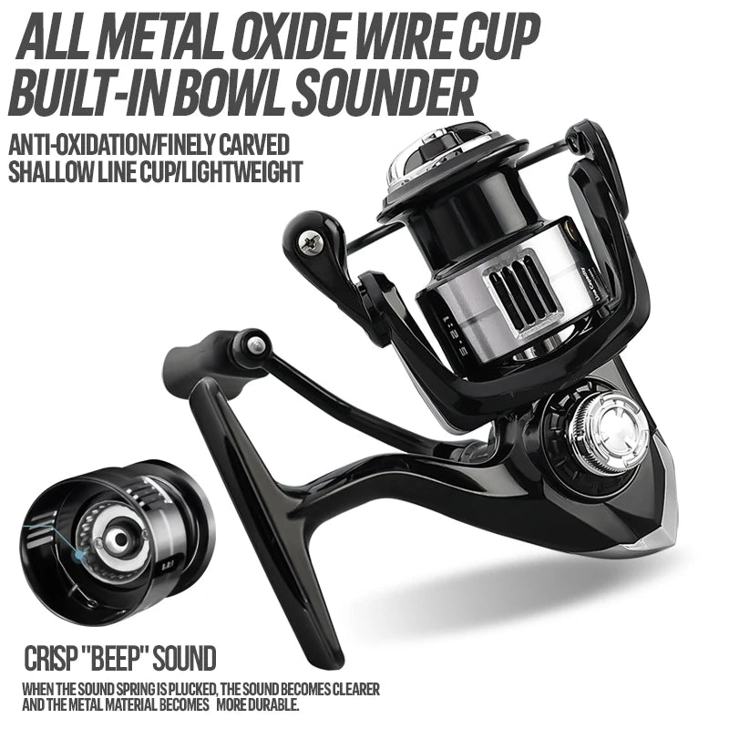 TAIYU High Quality Lightweight Spinning Fishing Reel 13+1 Bearing 5.2:1 Speed Ratio Universal Spinning Reel For All Water Areas