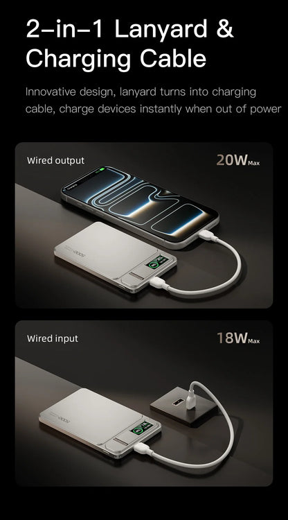 10000mAh Magnetic Powerbank 15W Wireless Power bank PD 20W Fast Charing External Battery For MagSafe iPhone 12-17 Pro Watch