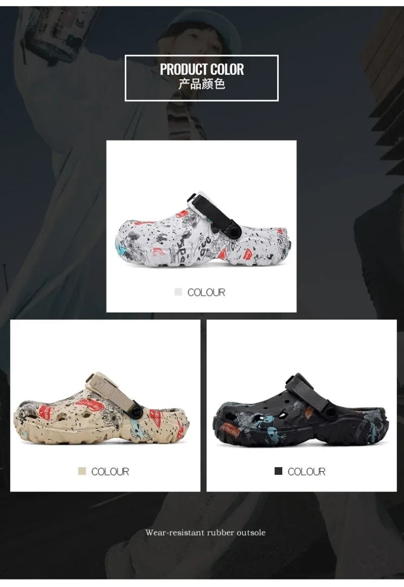 Plus Size 48 49 Men's Summer Clogs Sandals Eva Slippers Men Fashion New Flat Sandals Men Women Leisure Slides Men Casual Shoes