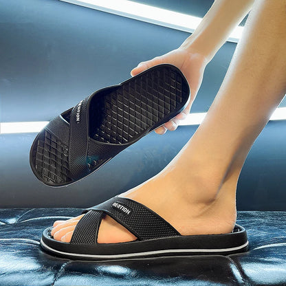 Men's Shoes Straps Comfy Open Toe Breathable Slippers Light Non Slip Durable Soft Sole Slides for Men Outdoor Activities Sandals