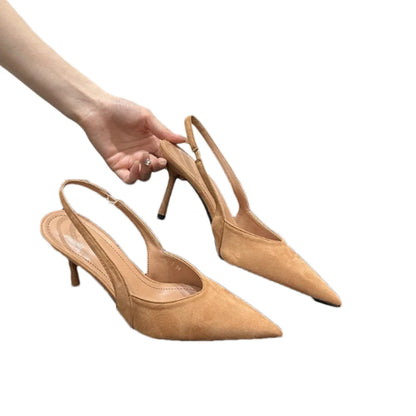 Luxury High Heels Sandals Women Sexy Pointed Toe Shoes for Woman Slippers New Party Shoes Pumps Elegant Slides Mujer Zapatos