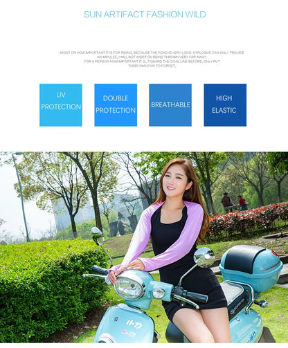 UV Protection Shrug Cooling Cycling Shawl Sun Cover Golf Stretch Breathable Casual Wear Summer Thumb Hole Driving Arm Sleeve