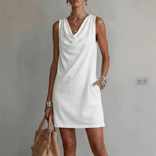 Women Linen Blend Romper Lapel Collar Short Sleeve Button Down Ruffle Hem Pocket Jumpsuit Casual Beach Playsuit