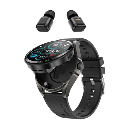 Smart Watch 2 in 1 with Headphones AI Voice Assistant Bluetooth Call Health Monitor DIY Wallpaper 1.46inch HD Screen Wristwatch