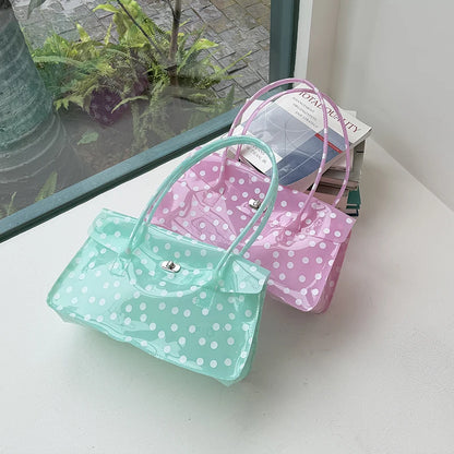 Fashion Transparent Pvc Dot Women Handbags Designer Swee tJelly Bag Lovely Summer Bag Cute Flap Square Bags 2026