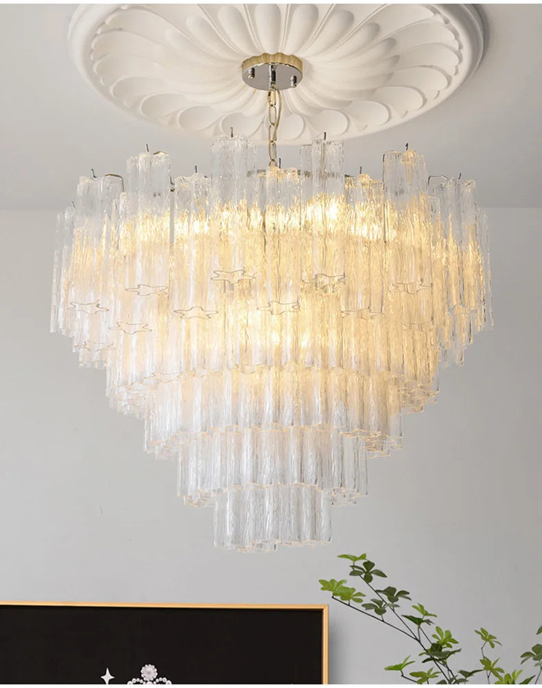 Luxury Glass Pendant Ceiling Light Fixture Chandelier Led Ceiling Lamp Modern Hanging Chandelier Lights Salon Chandeliers Lustre