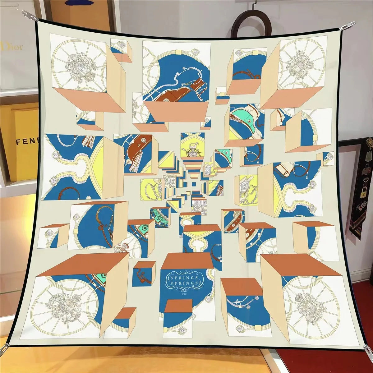 【2025 New】90x90 Twill Silk Square Scarf for Women - French Retro Niche Bustier Shawl Scarf - Stylish Fashion Wrap Accessory