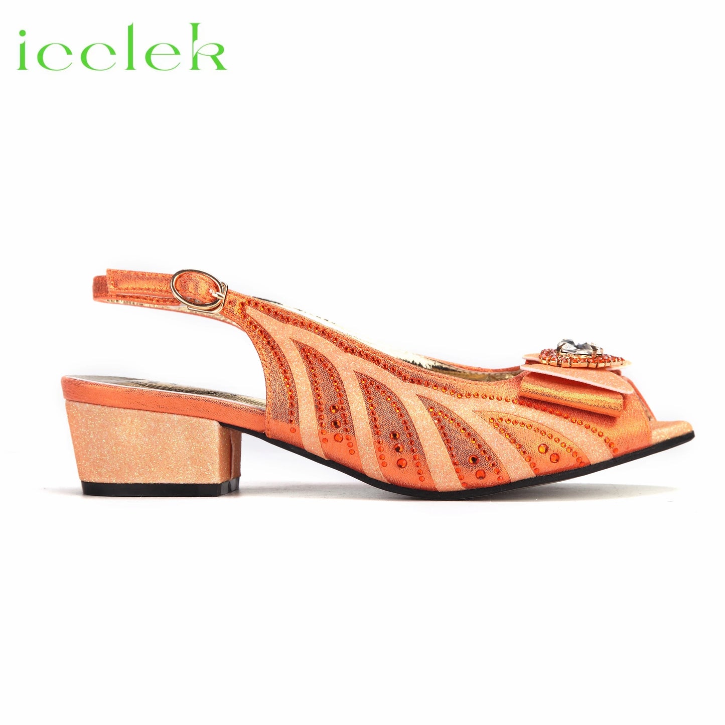 2024 New Arrival Elegant Style Fuchsia Color Low Heels Nigeria Popular Design African Ladies Shoes And Bag Set