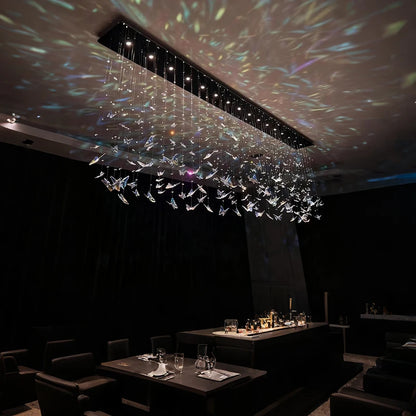 Crystal Chandelier Pendants Butterfly Chandelier Over the Table  Hanging Lights for Kitchen Island Living Room Pendent Lamp