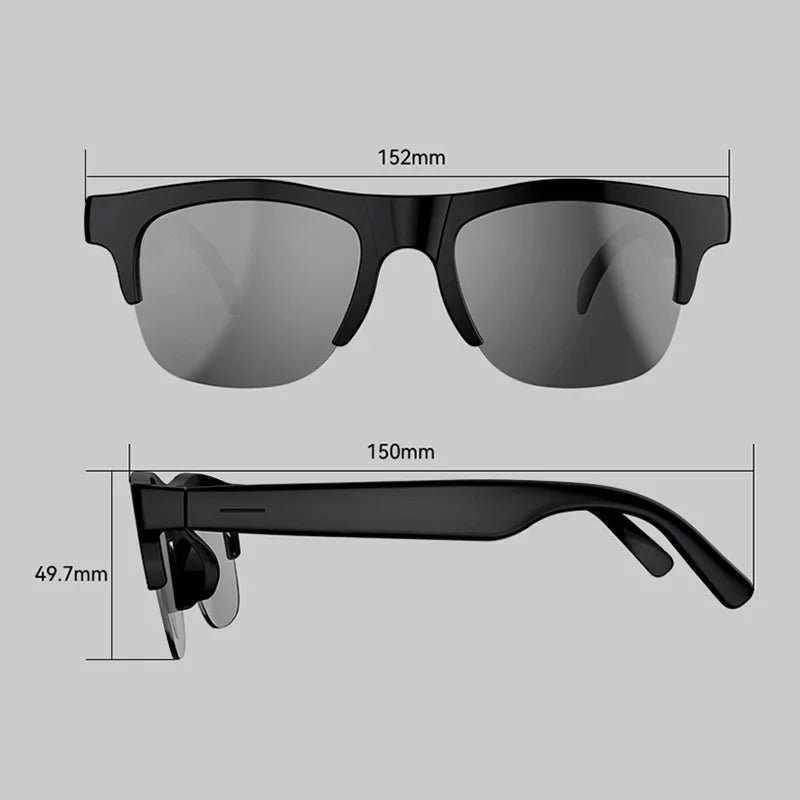 New Camera Control Smart Glasses 2025 Music Sunglasses Headphones Wireless Bluetooth Call Headset HIFI Audio glasses For Android