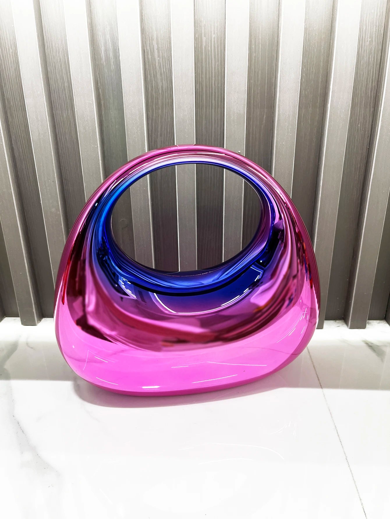 Golden Evening bag Purses and handbag luxury Designer shoulder bags moon bag Party Wedding Round Acrylic Shiny  Clutch purse
