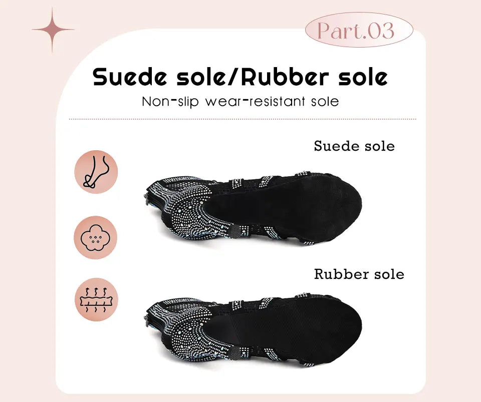 SWDZM Women Dance Boots Shiny Latin Jazz Dance Shoes Full Rhinestone Dancing Boots Customizable Heels Women Ladies Dancing Shoes