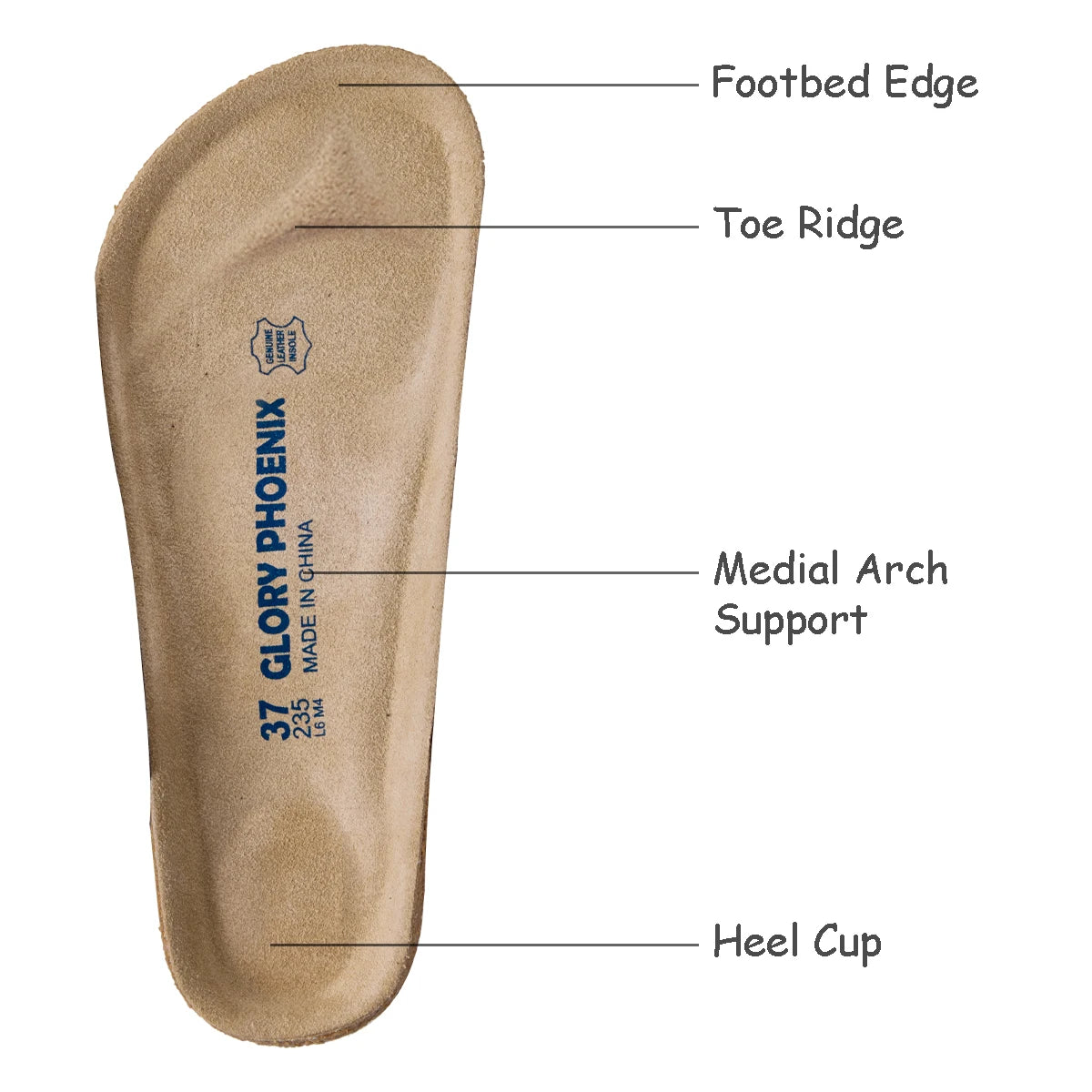 Women's Sandals, Cowhide Leather, Memory Foam Insole, Arch Support, Wide Fit, Non-Slip Sole, Water-Resistant