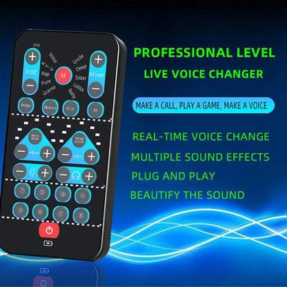 M10 Voice Changer Device Karaoke Function Male Female Voice Switch Universal Portable Sound Changer Card Fine Tuning for Live