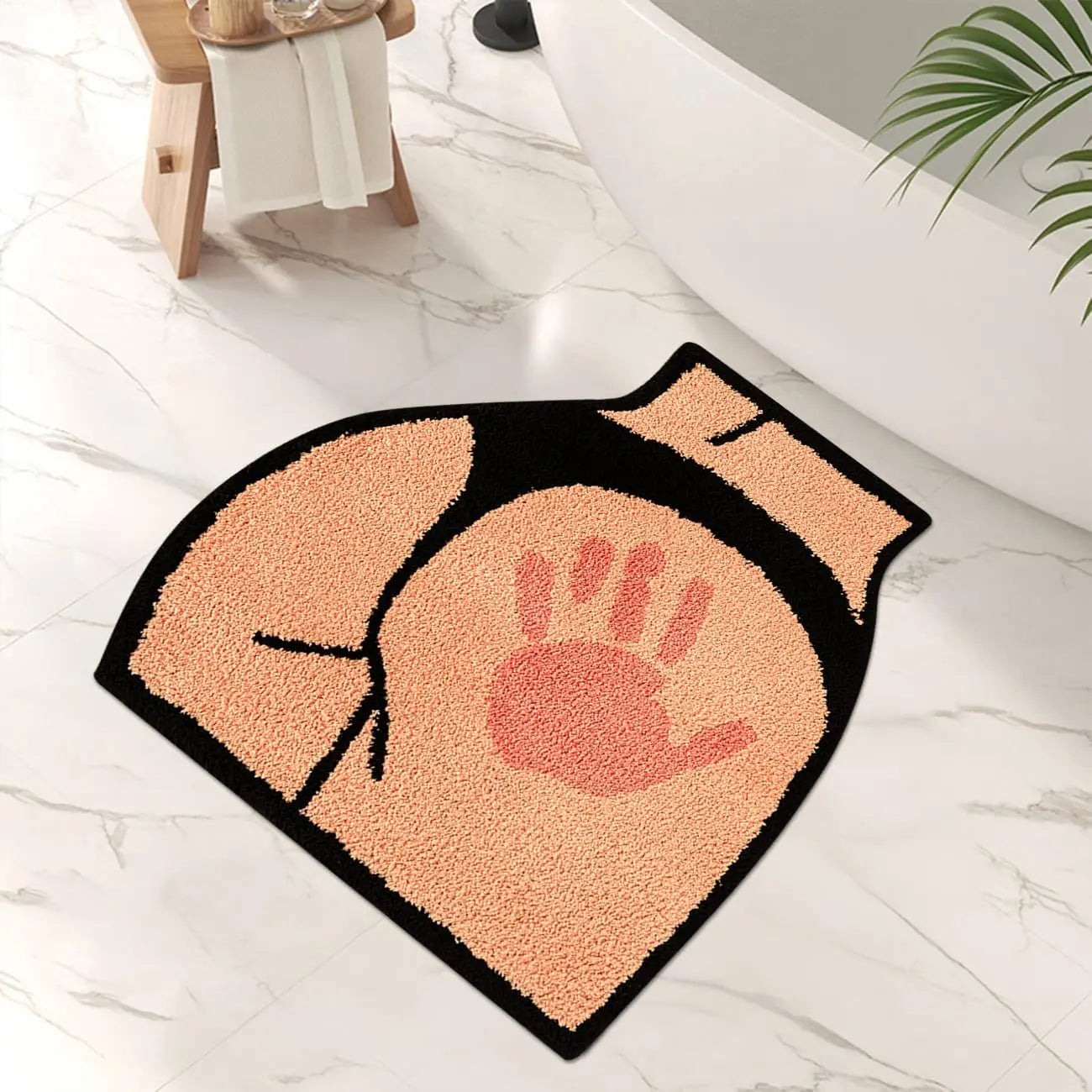 VIKAMA Creative Bathroom Rug, Absorbent and Non-slip Shower Bathtub Mat, Soft Bedroom Bedside Carpet, Home Decoration