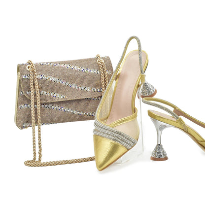 Fashion Party Italian Shoe Bag Set Ladies Shoe with Matching Bag Set 2024 Designer Shoes Women Luxury 2024 Nigerian Party Pumps
