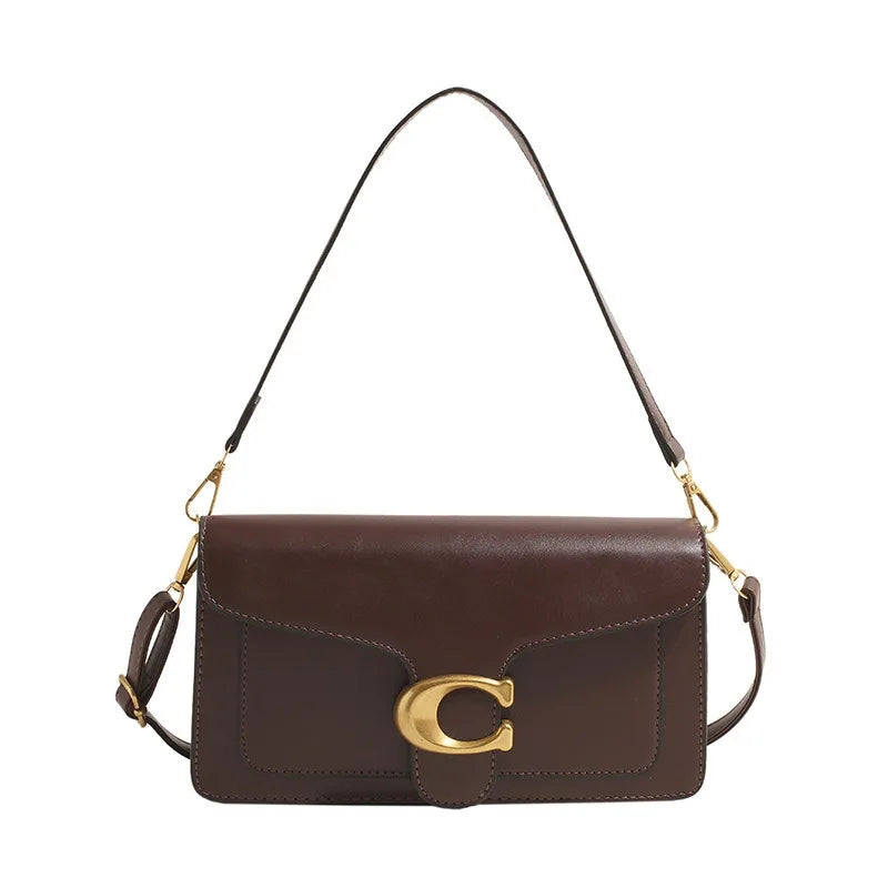 26 New Niche Bag Women's Premium Texture Solid Color Simple and Versatile Small Square & Commuter Multi-Compartment Shoulder Bag
