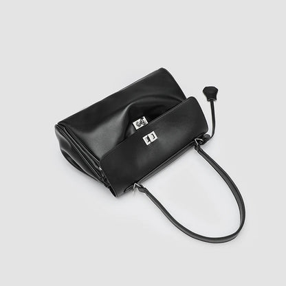 Casual Tote Bags For Women Luxury Designer Handbags And Purses 2024 New In PU Lock Tassel Decoration Large Capacity shoulder Bag