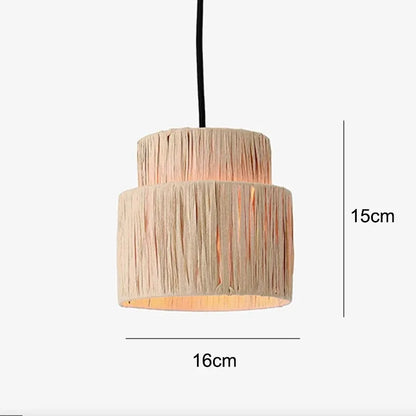 Golden Editions Designer Chandelier woven Rattan Straw Pendant Lights large Rattan lighting suspension wabi sabi Restaurant lamp