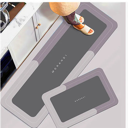 Super Absorbent Kitchen Floor Mat Crystal Velvet Pad Bath Pad Anti-Slip Carpet Kitchen Mats Wipeable Wash Long Strip Carpet